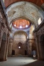 Vertical view of the interior of the unfinished Church (18th century) of Castano del Robledo, Huelva. Spain