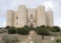 Castel Del Monte on a hill in Andria in southeast Italy Royalty Free Stock Photo