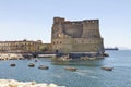 Castel dell'Ovo, a medieval fortress in the bay of Naples, Italy