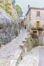 Castel Di Tora, View Of The Alley. Italy