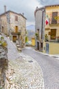Castel Di Tora, View Of The Alley. Italy