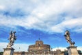 Castel Ponte Sant Angelo Vatican Bernini Angels Rome Italy Royalty Free Stock Photo