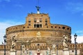 Castel Ponte Sant Angelo Vatican Castle Bernini Angels Rome Italy Royalty Free Stock Photo