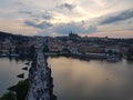 Prague sunset Royalty Free Stock Photo