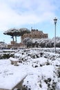 Castel San Angelo when it snowed in Rome Royalty Free Stock Photo