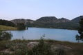 Castel San Vincenzo, Italy - 8 luglio 2019: The Lake of Castel San Vincenzo in Molise Royalty Free Stock Photo