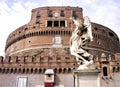 Castel Sant`Angelo with angel statue in Rome Royalty Free Stock Photo