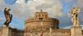 Castel Sant'Angelo with angels Royalty Free Stock Photo