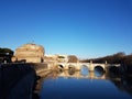 Castel sant`angelo and bridge, Rome, Italy