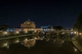 Castel sant angelo castle and tiber river in rome, Royalty Free Stock Photo