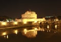 Castel Sant'Angelo at night. Rome. Royalty Free Stock Photo
