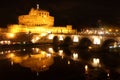 Castel Sant' Angelo night in Rome, Italy