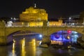 Castel sant'angelo by night Royalty Free Stock Photo