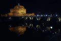 Castel Sant`Angelo in Rome at night