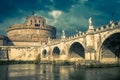 Castel Sant`Angelo in summer, Rome, Italy Royalty Free Stock Photo