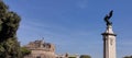 Castel Sant'angelo and Bernini's statue on the bridge, Rome, Italy. Royalty Free Stock Photo
