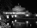 Castel Santangelo by night, Rome, Italy Royalty Free Stock Photo