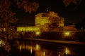 Castel Santangelo at night, Rome, Italy Royalty Free Stock Photo