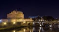 Castel Santangelo by night, Rome Royalty Free Stock Photo