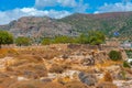 Castel Selino at Greek town Palaiochora Royalty Free Stock Photo