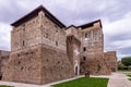 The Castel Sismondo in the historic center of Rimini, Italy, under a dramatic sky