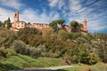 Castelbellino, Ancona, Marche, Italy: landscape of the countryside and the ancient hill town