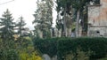 Castell`Arquato, Italy,the terrace of Stradivari palace