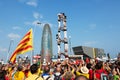 Castell show in The National Day of Catalonia