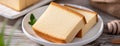 Castella kasutera - Delicious Japanese sliced sponge cake food Royalty Free Stock Photo