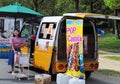 Castella shop on mini car Royalty Free Stock Photo