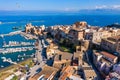 Castellammare del Golfo town (Gulf of Castellammare) on Mediterranean Sea, Trapany, Sicily, Italy. Royalty Free Stock Photo