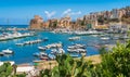 Panoramic sight in Castellammare del Golfo, beautiful village near Trapani, in Sicily, Italy. Royalty Free Stock Photo