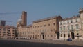 Castellated building and Torre della Gabbia in Mantua