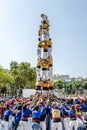 Castellers do a Castell or Human Tower, typical in Catalonia.