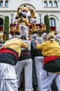 Castellers in fira arrop Badalona