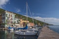 Castelletto di Brenzone harbour, Lake Garda, Veneto Italy Royalty Free Stock Photo