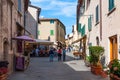 CASTELLINA IN CHIANTI, ITALY - OCTOBER 10,2017: Street view of Castellina in Chianti. A small typical town in Italy.