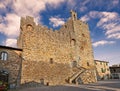 Castellina in Chianti, Siena, Tuscany, Italy: the medieval fortress in the village of the area famous for the Tuscan wine Royalty Free Stock Photo