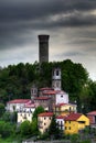 Castellino Tanaro, a small village in Italy. Royalty Free Stock Photo