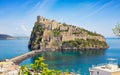 Castello Aragonese in Tyrrhenian sea, Ischia, Italy Royalty Free Stock Photo