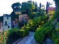 Castello Brown garden in Portofino village, Genoa, Italy. Nature, relax, beauty and peace