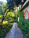 Castello Brown garden in Portofino village, Genoa, Italy. Nature, relax, beauty and peace