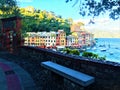 Portofino village, Genoa, Italy. Sea, water, colours, boats and tourism Royalty Free Stock Photo