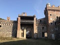 Castello dei Maltraverso is a medieval castle in Montebello Vicentino Royalty Free Stock Photo