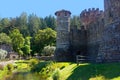 Castello di Amorosa Medieval Castle Moat Exterior Royalty Free Stock Photo