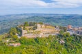 Castello di Lombardia Lombardy Castle aerial view in Enna, Sicily, Italy Royalty Free Stock Photo