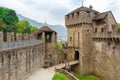 Castello di Montebello a famous tourist attraction in Bellinzona, Ticino canton, Switzerland