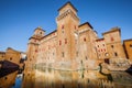 The Castello Estense in Ferrara in Italy Royalty Free Stock Photo