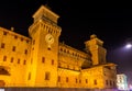 Castello Estense, a moated medieval castle Royalty Free Stock Photo