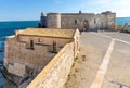 Castello Maniace Castle fortress with walls and bastions on Ortigia island of Syracuse historic old town in Sicily in Italy